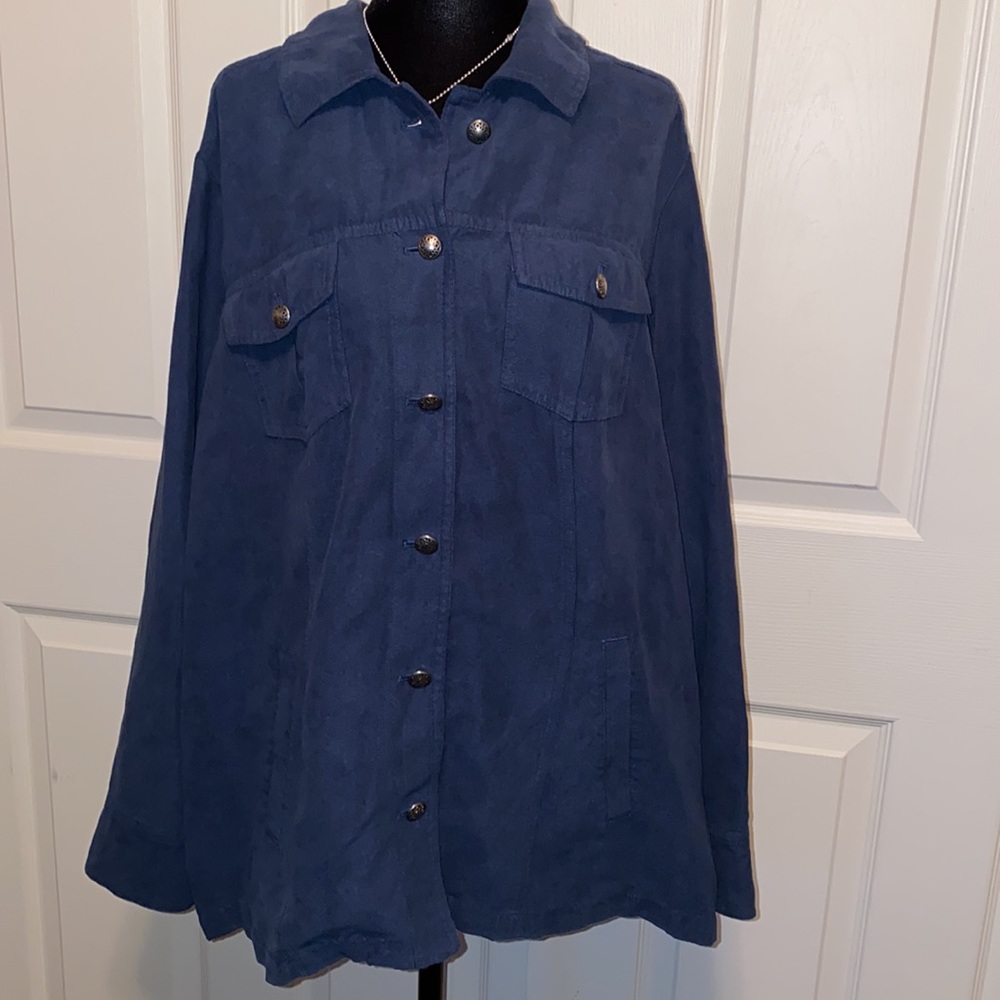 3/$30 Dark Blue Button-Up Long-Sleeve Shirt